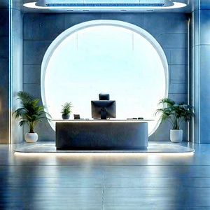 (futuristic:1.21) Tech Startup Office With Large Window
