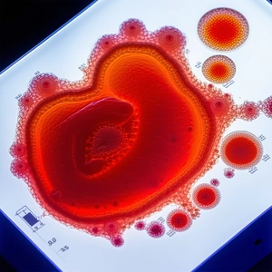 A Heart-shaped Object, Possibly A Piece Of Art Or A Decoration, Made Of Red And Orange Colors