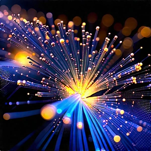 Close-up of fiber optic cables