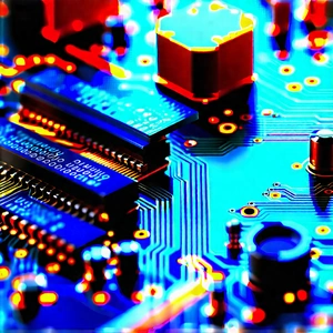 Close-up of electronic circuit