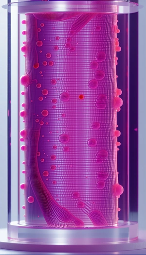 A Purple Liquid With A Lot Of Bubbles In It