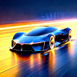 Innovative Electric Vehicle (design:1.43) With Blue Sports