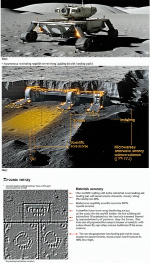 The Image Is A Diagram Showing The Process Of Landing A Spacecraft On A Planet