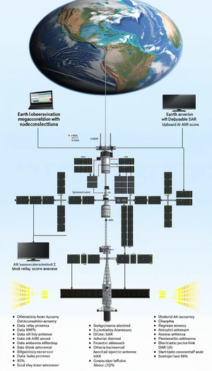 The Image Is A Diagram Showing The Various Components Of A Space Station
