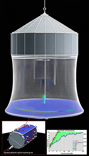The Image Is A 3d Model Of A Large, Cylindrical Structure With A Blue Interior