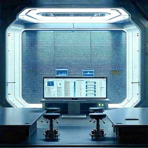 Futuristic Research Laboratory With Image