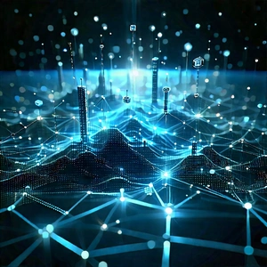 Blockchain Network Visualization With Image, There
