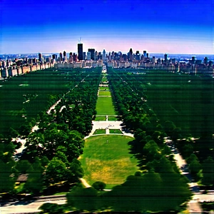 Urban Commercial Photography: Aerial View Of Central Park With Large City