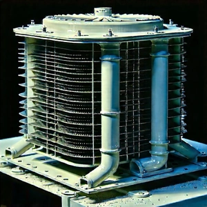 Close-up Of Cooling System With Large, White,