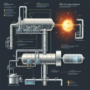 A Large Diagram Is Displayed, Showing The Process Of Capturing Carbon Dioxide From A Power Plant