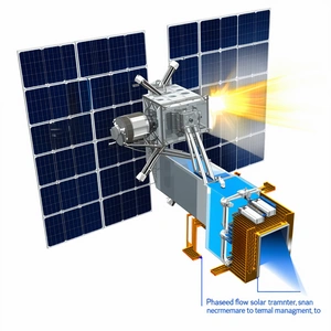 A Solar Panel With A Blue Box Attached To It