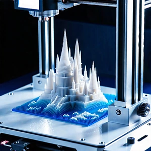 Tech Cinema 4D: 3d printer with (digital:1.33) particles