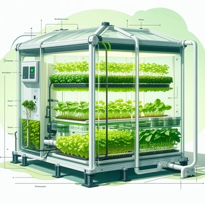 A Large, White, And Green Structure That Houses A Variety Of Plants