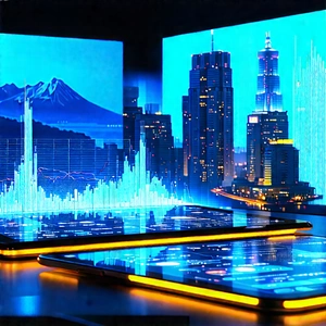 Tablet With Data Visualization With Large Screen