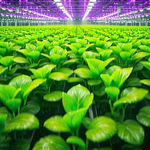 Agricultural Technology In Manufacturing Facility With Large Indoor