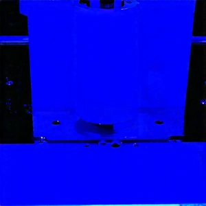3d Printer With Blue Light Glow With Blue Object