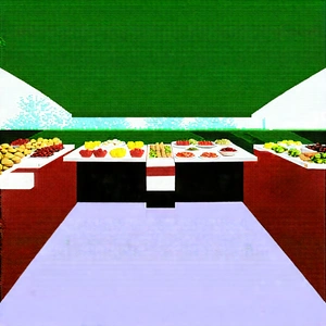 Urban Commercial Photography: Outdoor Market With Outdoor Dining With Computer-generated (cgi)