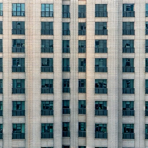 Urban Architectural Photography: Aerial view of (city:1.32) blocks