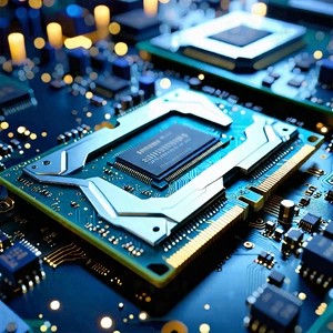 Tech Flat Design: Close-up of memory module