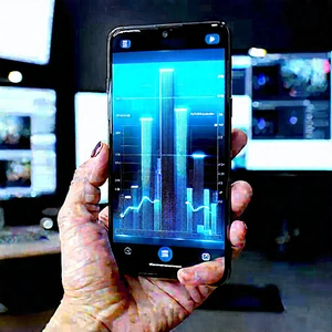 Smartphone with data visualization
