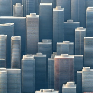 Urban Unreal Engine: Aerial view of city blocks