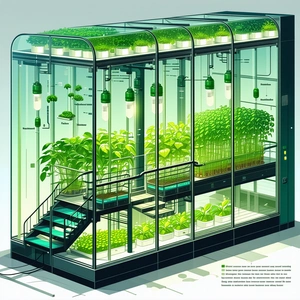 A Large, Multi-level Greenhouse Filled With Various Plants