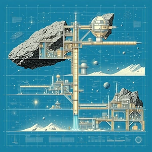 blueprint futuristic space station