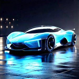 Innovative Electric Vehicle Design With Futuristic Blue