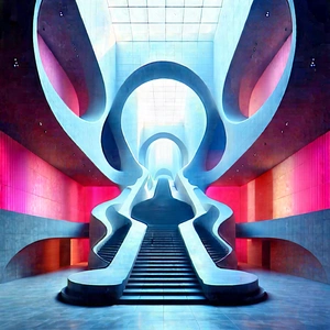 Futuristic Innovation Hub With Image, There