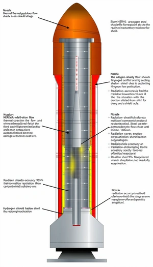 The Image Is A Diagram Showing The Different Parts Of A Rocket Engine