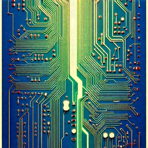 Circuit board with (digital:1.49) particles