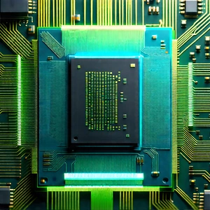 Close-up of microprocessor