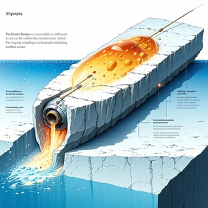 A Large Iceberg Is Shown In A Picture, With A Long Tube Sticking Out Of It