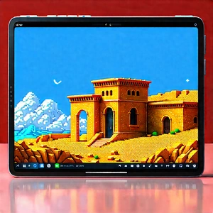 Tablet With Streaming Content With Laptop Screen