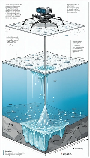 The Image Is A Cartoon Illustration Of A Glacier Melting