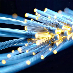 Close-up Of Fiber Optic Cables With Close-up Long,