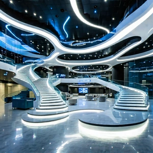 Tech Architectural Photography: Futuristic Tech Startup Office With Large, Modern