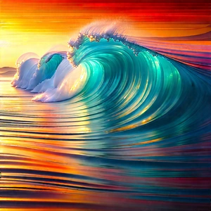 Abstract Professional Photography: Wave Propagation Captured In Abstract Form With Beautiful Ocean
