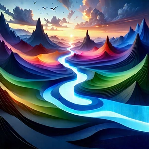 Abstract Tilt-Shift Photography: Discord represented through flowing lines