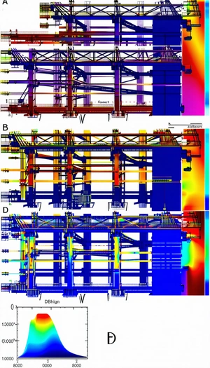 The Image Is A Blueprint Of A Large Building, Possibly A Bridge Or A Skyscraper