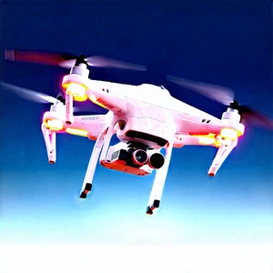 Drone With User Interface With White Drone
