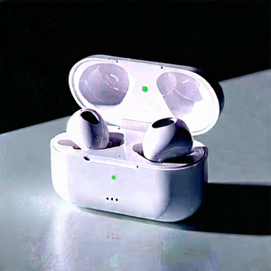 Wireless Earbuds With Holographic Display With White Earbud