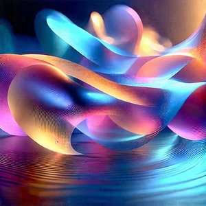 Abstract Holographic Art: Rhythmic motion captured in abstract form