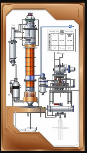 A Large, Detailed Drawing Of A Chemical Plant Is Displayed On A Wall