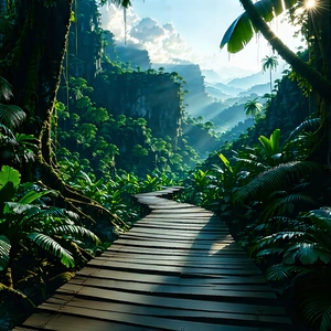 Nature Landscape Photography: Path through tropical jungle