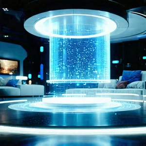 (futuristic:1.46) smart home