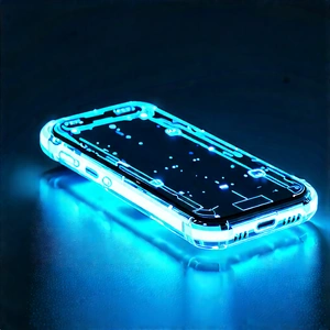 Smartphone with glowing screen