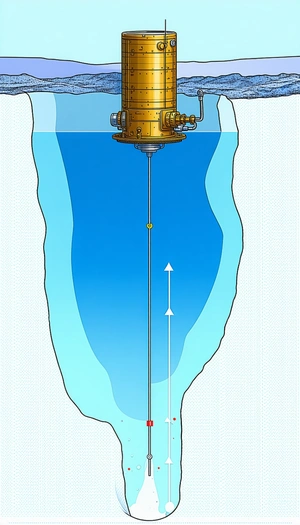 A Large Submarine, Which Is Floating In The Ocean