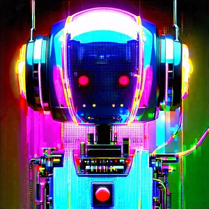 Robot with neon accents