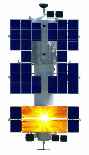 A Large, White Structure With A Solar Panel On Top